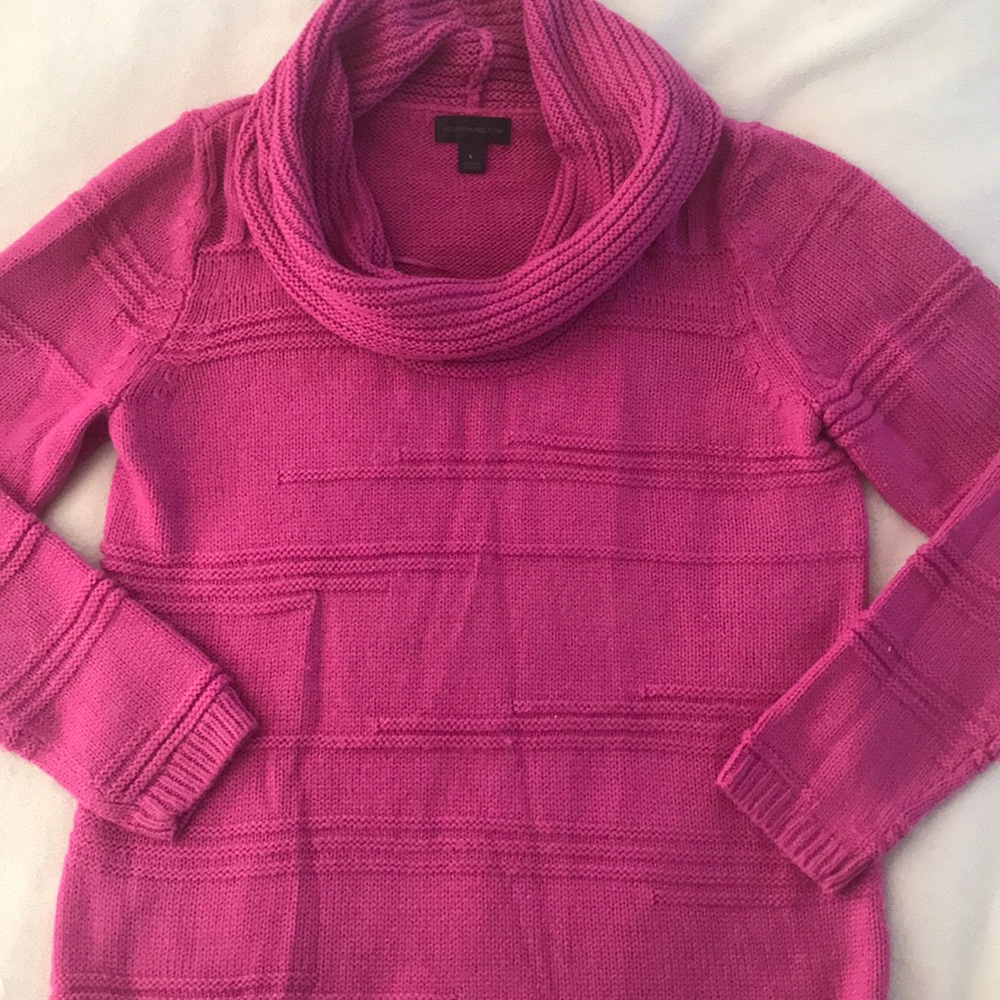 Pink Cowl Neck Sweater